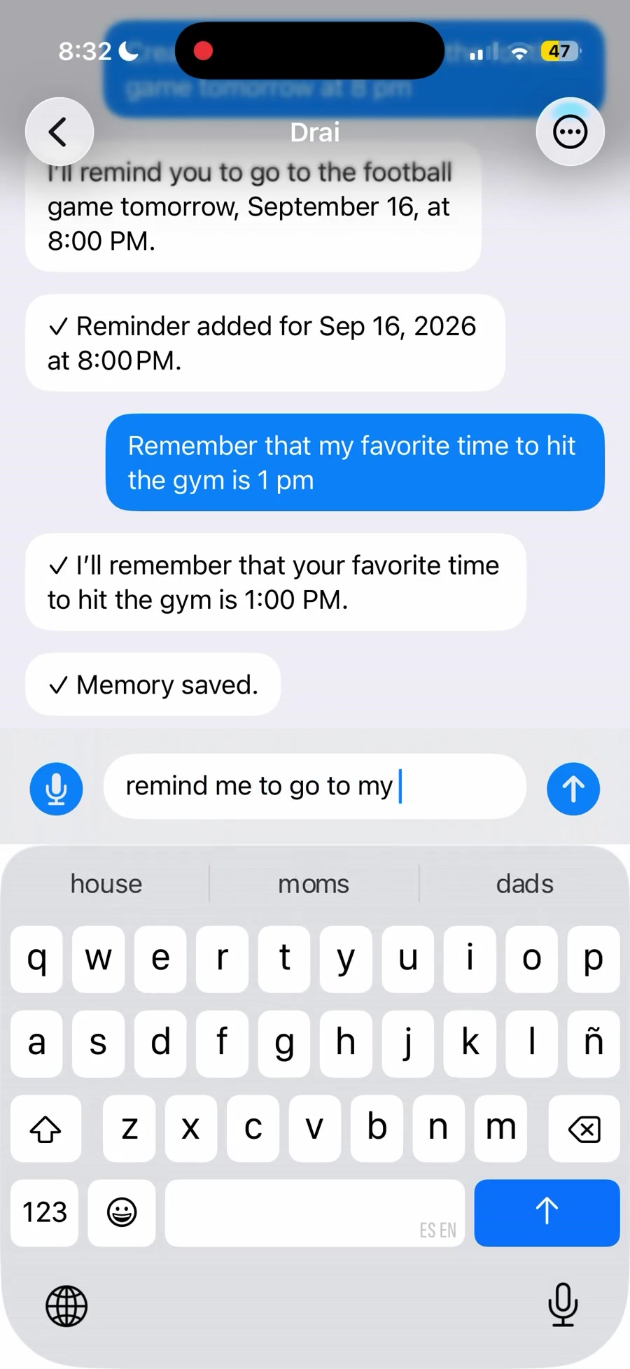 DRAI AI assistant screen